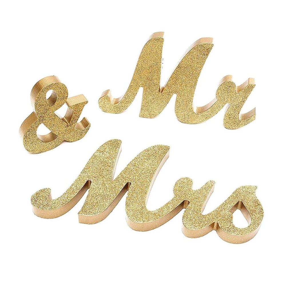 Новый большой mr. And Mrs Signs Милая Свадебная вечеринка стол украшение для ужина