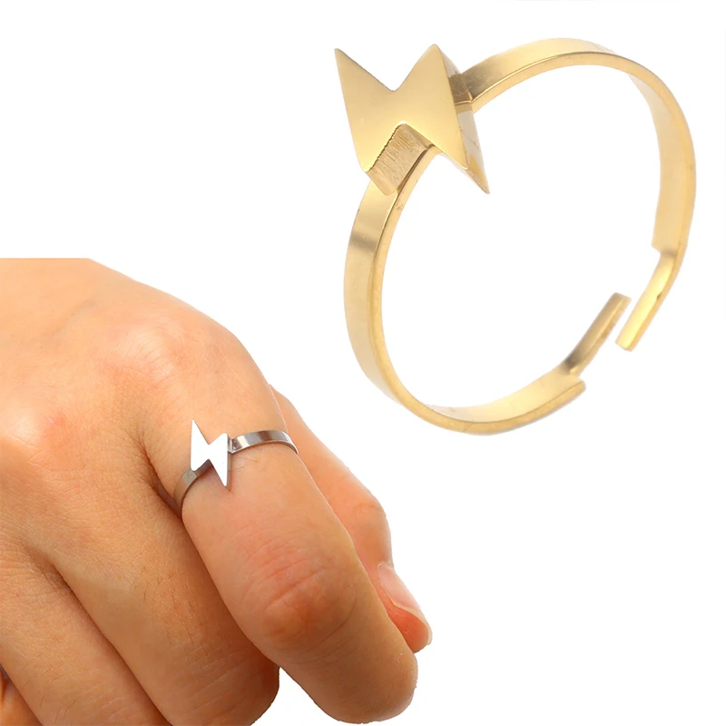 Комплект женских колец из нержавеющей стали регулируемое кольцо с молнией