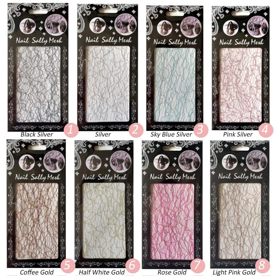 Золотые сетчатые наклейки для ногтей блестящие линии шелковая Фольга Переводные