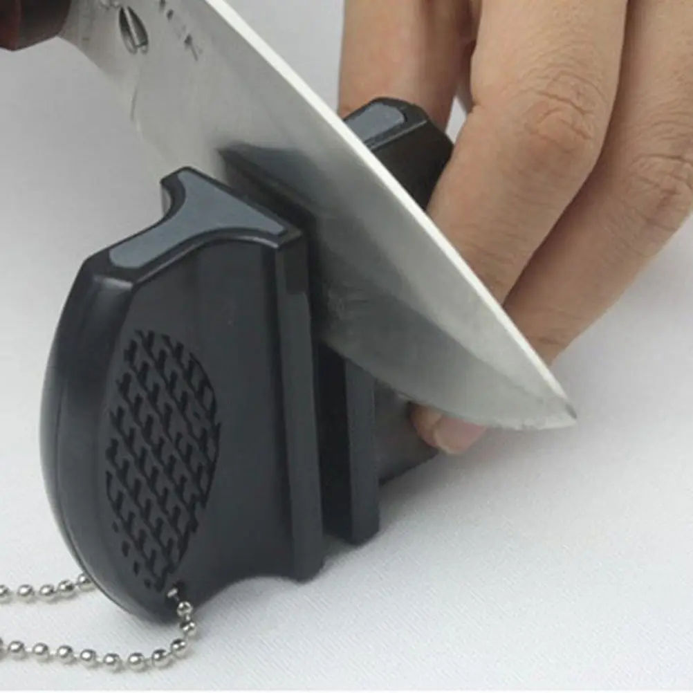 Portable Mini Kitchen Knife Sharpener Kitchen Tools Accessories Creative Butterfly Type Two-stage Camping Pocket Knife Sharpener