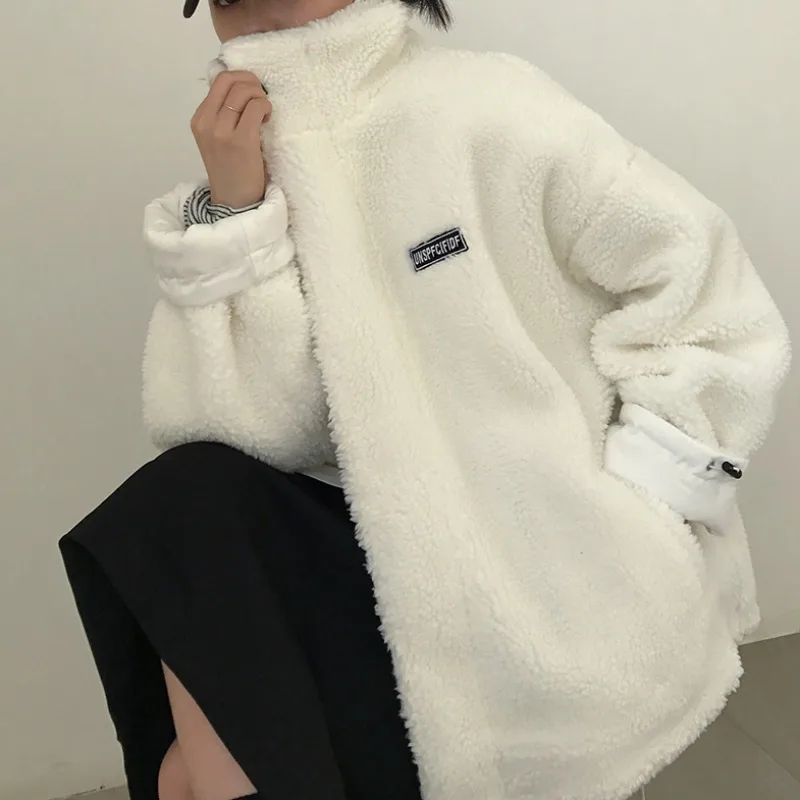 Women's Jacket With Imitation Mink Velvet Coats Loose Autumn And Winter New Water Velvet Knit Cardigan Thick