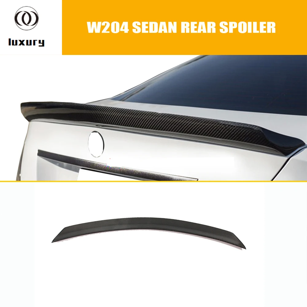 V образный спойлер для заднего багажника из углеродного волокна Benz W204 Седан 4
