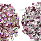 Высококачественные прозрачные стразы с розой AB без горячей фиксации Кристалл страз, стеклянные блестящие камни для самостоятельного 3D-дизайна ногтей