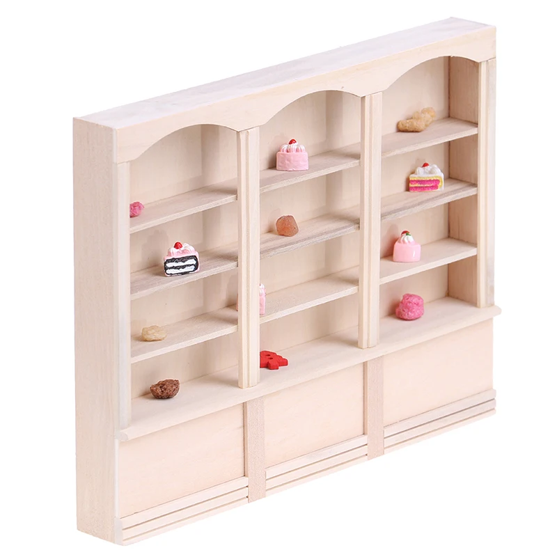 

1/12 Dollhouse Miniature Bookcase Display Shelf Modern Style
