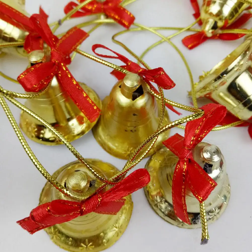 HobbyLane Xmas 4CM Gold Color Small Bell String Hanging Pendant for Christmas Tree Decoration | Дом и сад