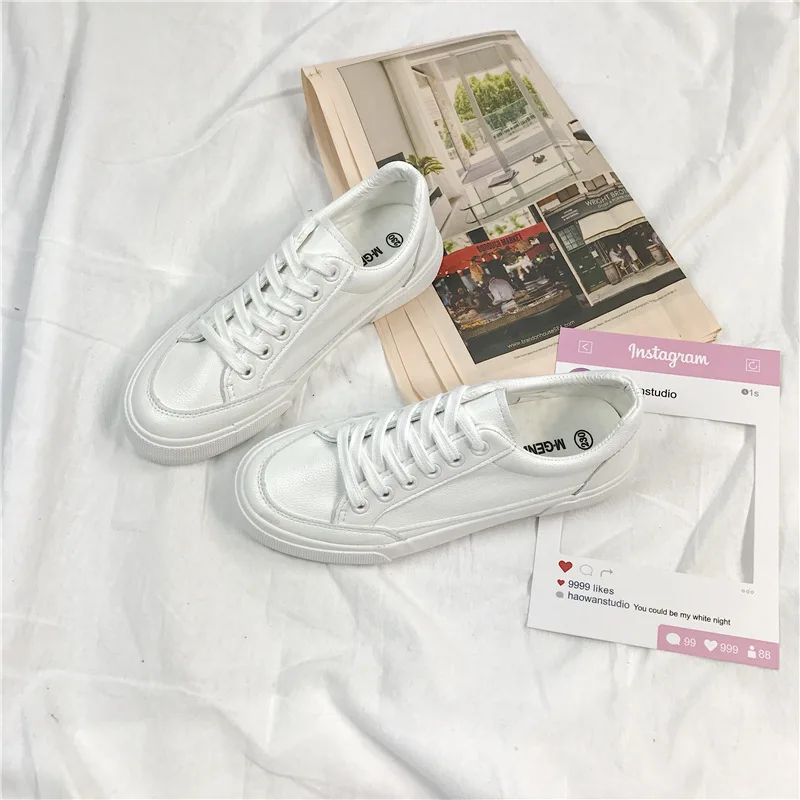 

2021 Women Shoes Canvas Shoes Female Spring Students Leather Small White Shoes Shoes for Women Sneakers
