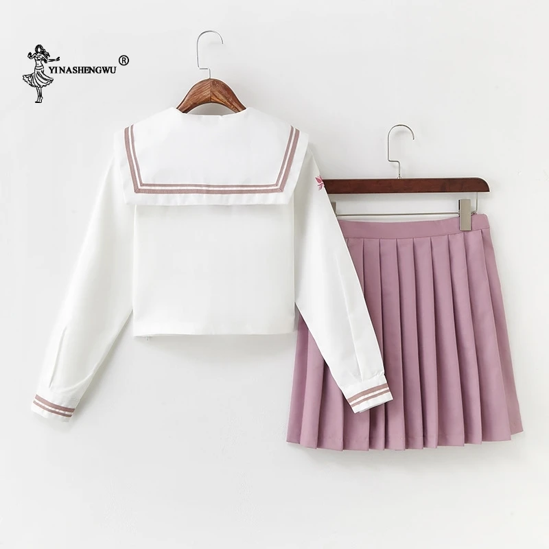 Японская розовая форма JK униформа для учащихся средней школы Матросская