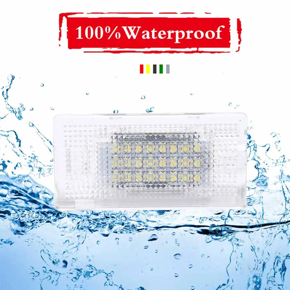 

2pcs LED License Plate Light DC12V 18 LEDs Super Bright COB 6000K White Number Lamps Plate Light Tail Light For Mercedes-Benz