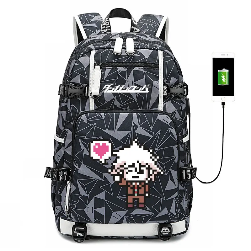 Danganronpa рюкзак Komaeda Nagito Косплей Dangan Ronpa Холщовая Сумка школьная сумка дорожные
