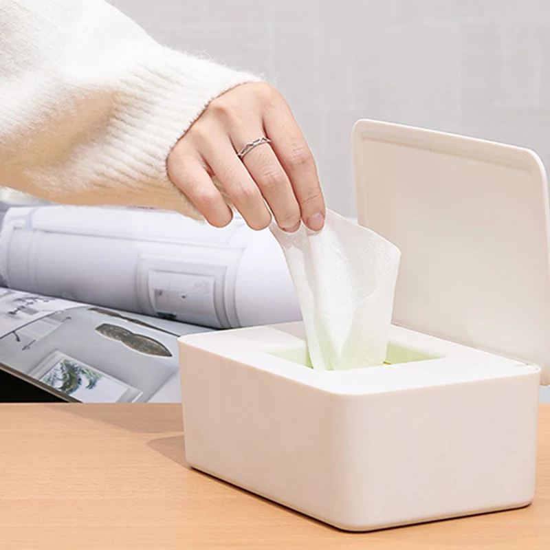 Диспенсер влажных салфеток держатель коробка для хранения чехол с крышкой