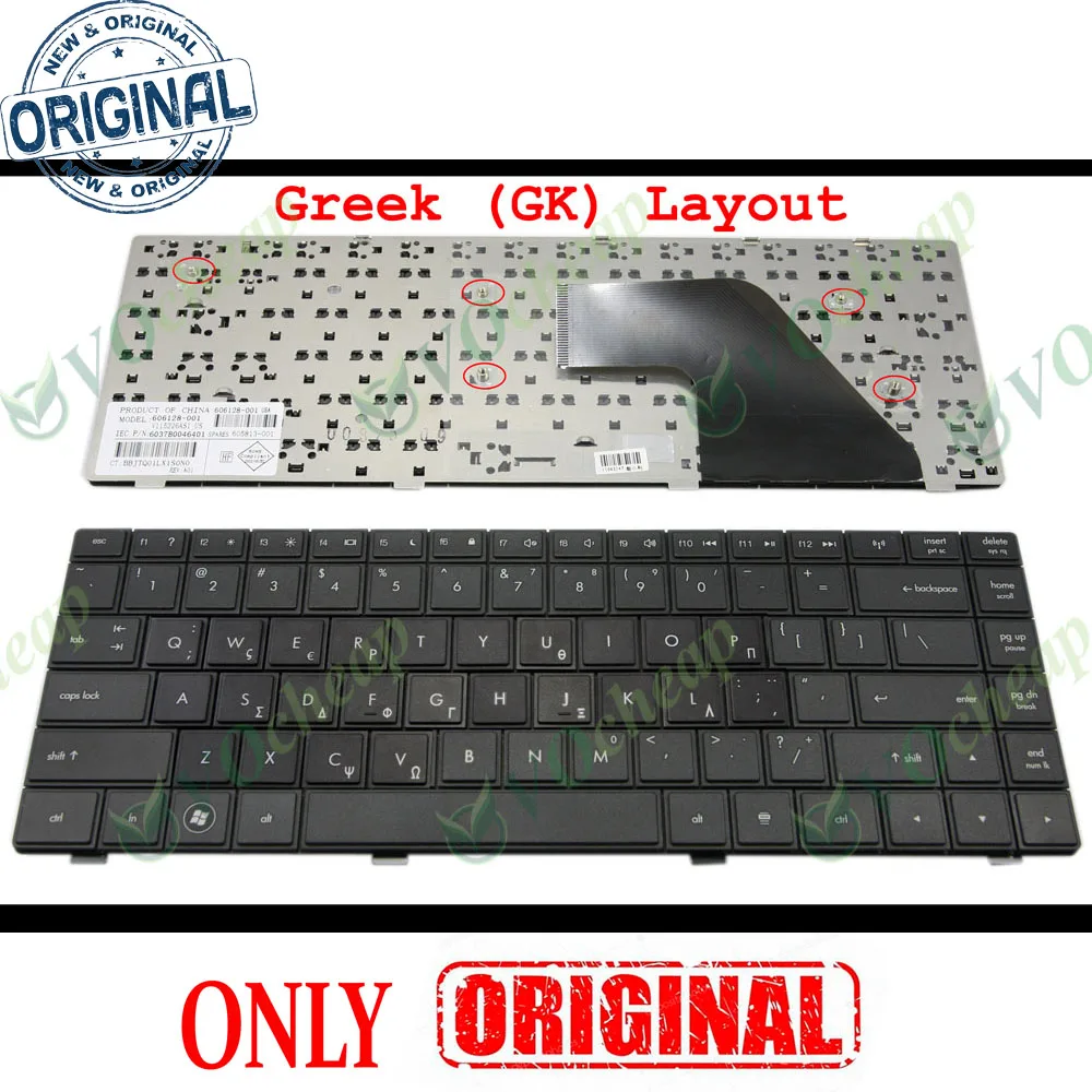 

Новая клавиатура для ноутбука HP Compaq 320 321 326 420 CQ320 CQ326 CQ325 CQ321 CQ420 CQ421, черная Греческая, GK - V115226AS1 605813-DJ1