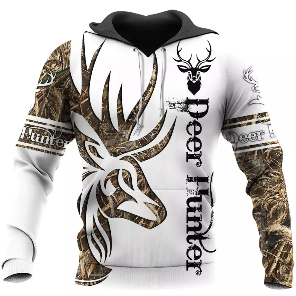 

LIASOSO Winter Forest Hunting Deer Bear 3D Printed Hoodies Sweatshirts Harajuku Fashion Hoodies Street Wear Men Clothing