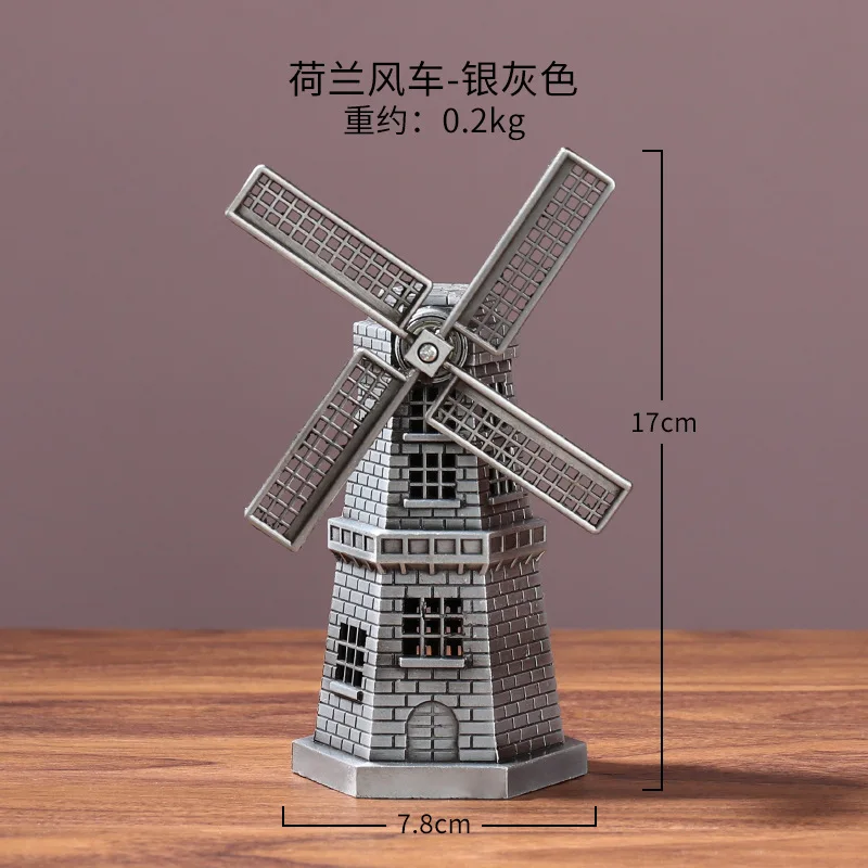 Известный мир, здание, Нидерланды, ветряные мельницы, металлическое ремесло, миниатюрная модель, украшение для гостиной, фигурка, подарок (art.: 3920c2ae4ef27) - 3920c2ae4ef27