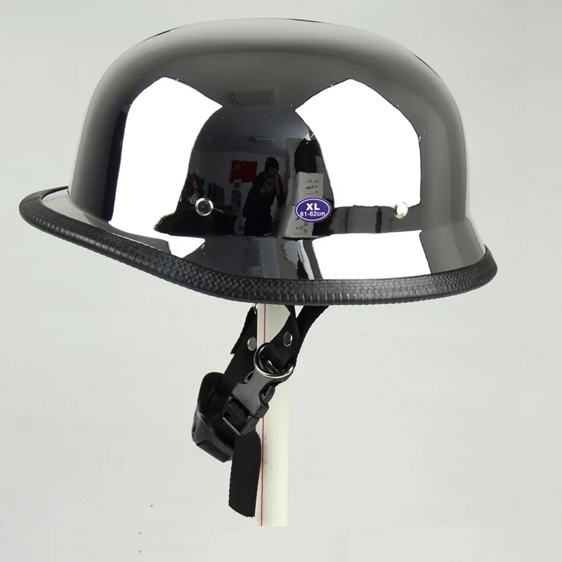 Винтажный мото rcycle немецкий шлем Ретро Скутер полушлем со встроенным козырьком