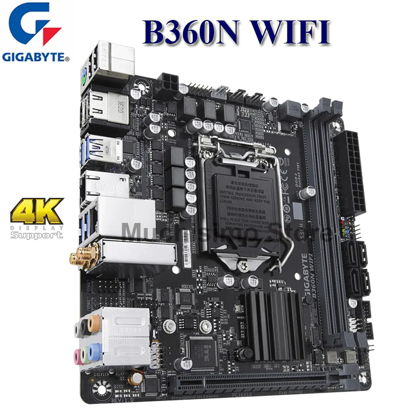Kaufen LGA 1151 Gigabyte B360N WIFI Motherboard DDR4 PCI-E 3,0 32GB M.2 Placa-Mãe 1151 B360 Desktop I7 I5 HDMI-kompatibel Mini-ITX