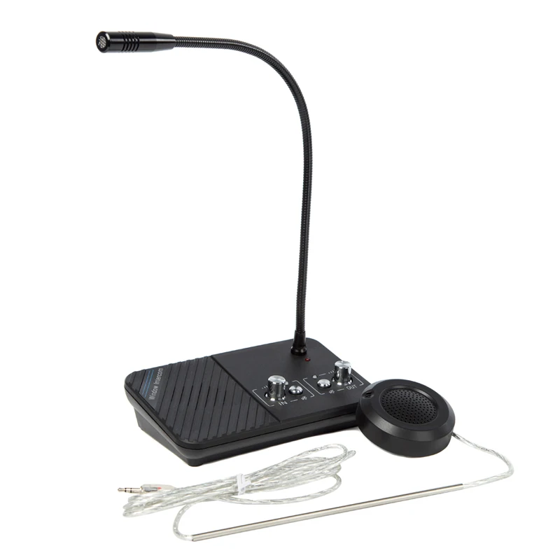 Dual Way Window Intercom System Bank Counter Interphone Zero-touch For Business Store Bank Station Ticket Window