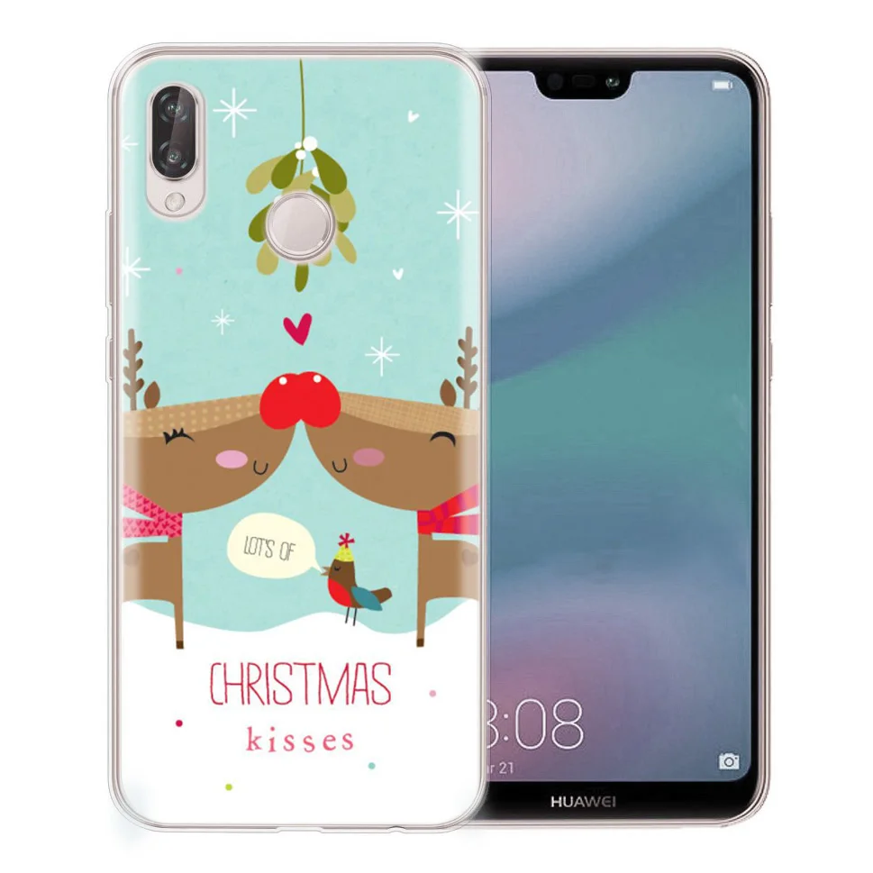 Soft Case For Huawei Honor 7A 8A 8X 8C 9 10 Mate 20 P Smart P10 Lite Nova 3 Christmas Deer TPU Cover D031 |