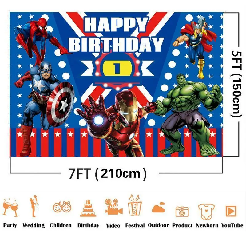 

Мультяшный супергерой Защитная Лига задний фон Фотография Студия Декор 3D цифровой Фон Ткань