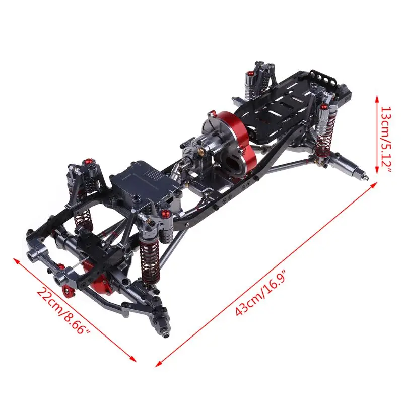 

Metal RC Car Frame Kit for 1/10 SCX10 AXIAL RC Crawler Climbing Cars DIY Spare Parts