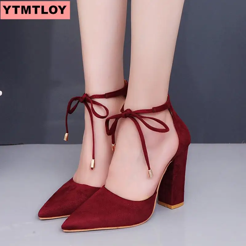 2020 модные женские туфли на высоком каблуке вечерние свадебные квадратном с