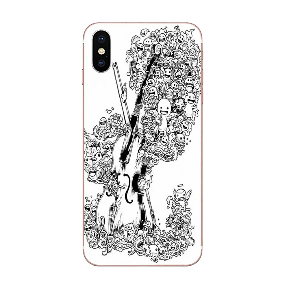 Для iPhone SE2020 11 Plus Pro X XS Max XR 8 7 6S SE 4S 5 5C 5S окрашенные милые каракули монстры |