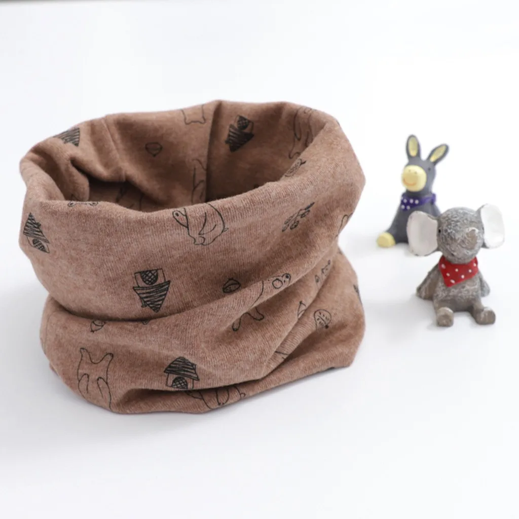 Осенне-зимний шарф для малышей девочек и мальчиков с героями мультфильмов