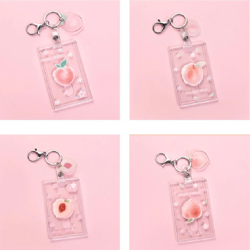 Милый прозрачный держатель для удостоверения личности авокадо студенческий