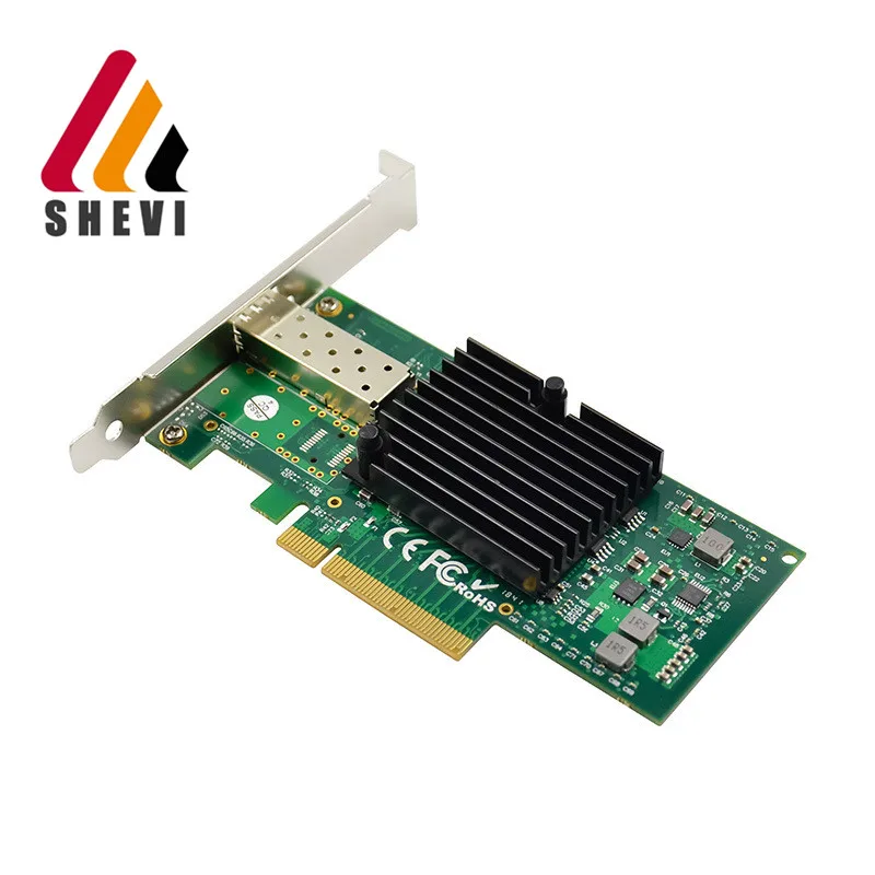 PCIe x8 Intel 82599EN однопортовая 10GbE волоконная сетевая карта SFP + серверный адаптер |