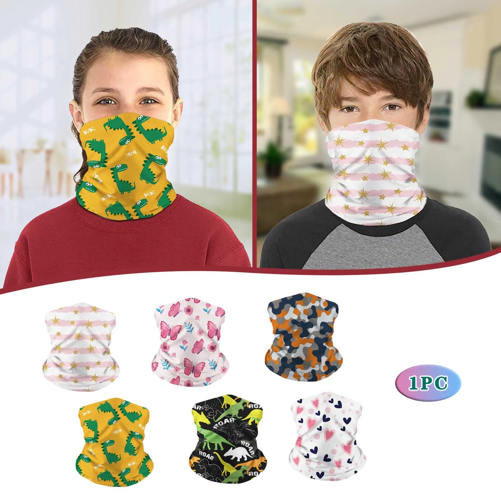 Многофункциональная маска для шеи Теплая эластичная лица детей бега спортивный