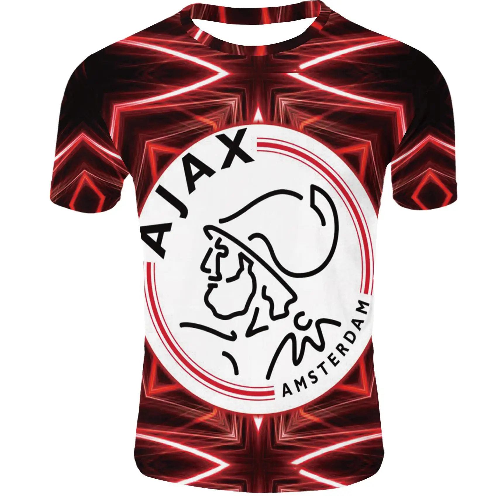 T03933 Новое поступление, Мужская футболка в стиле Харадзюку С 3d принтом, Ajax,, футболка Ajax, 3d футболка с круглым вырезом, мужские летние футболки - Цвет: T03933