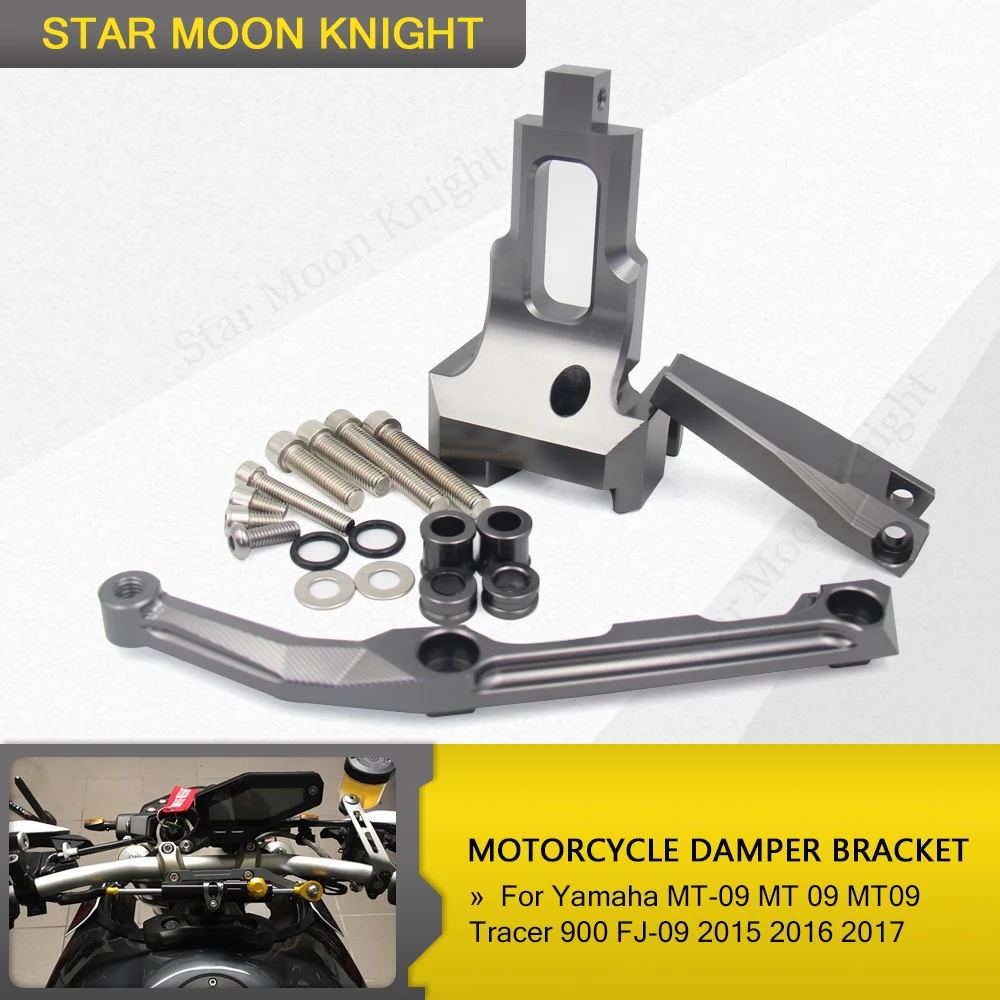 

Motorcycle Stabilizer Steering Damper Mounting Bracket Kit For Yamaha MT-09 MT 09 MT09 Tracer Tracer 900 FJ-09 2015 2016 2017