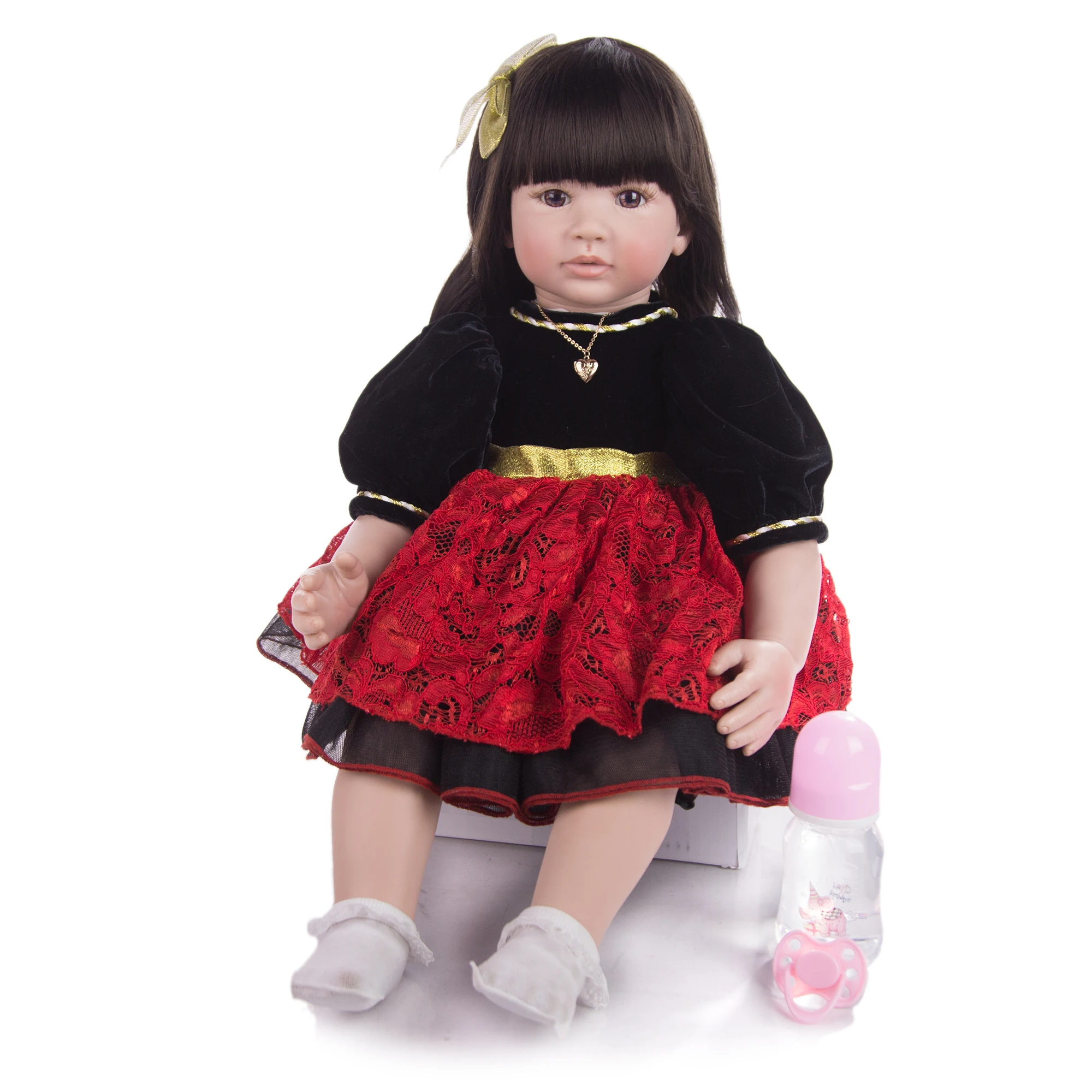24 дюйма принцесса KEIUMI Клиренс Куклы Силиконовые Rebron младенцы кукла игрушка Baby