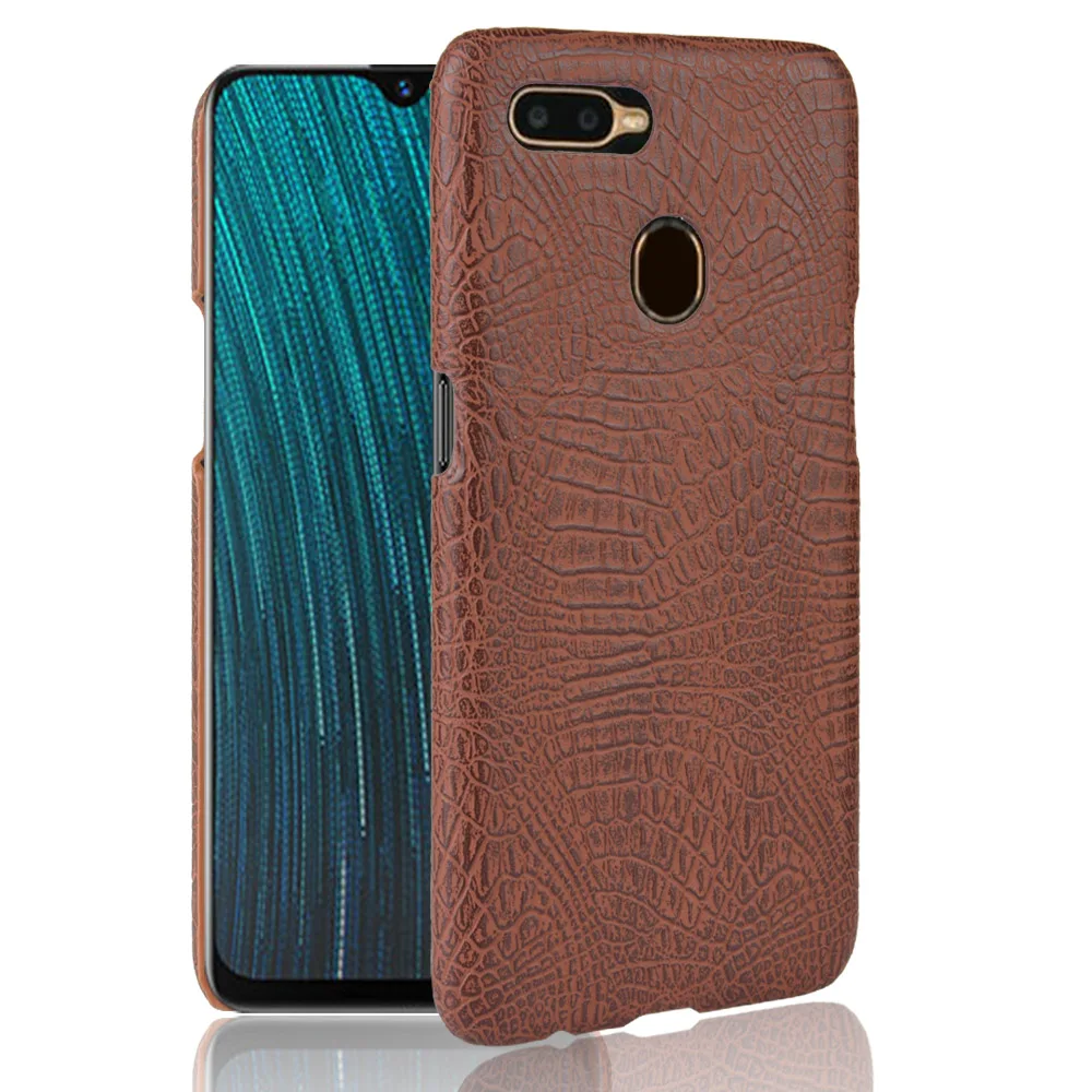 Для Oppo A5s чехол AX5s CPH1909 искусственная крокодиловая кожа жесткий защитный для A5s/AX5 S