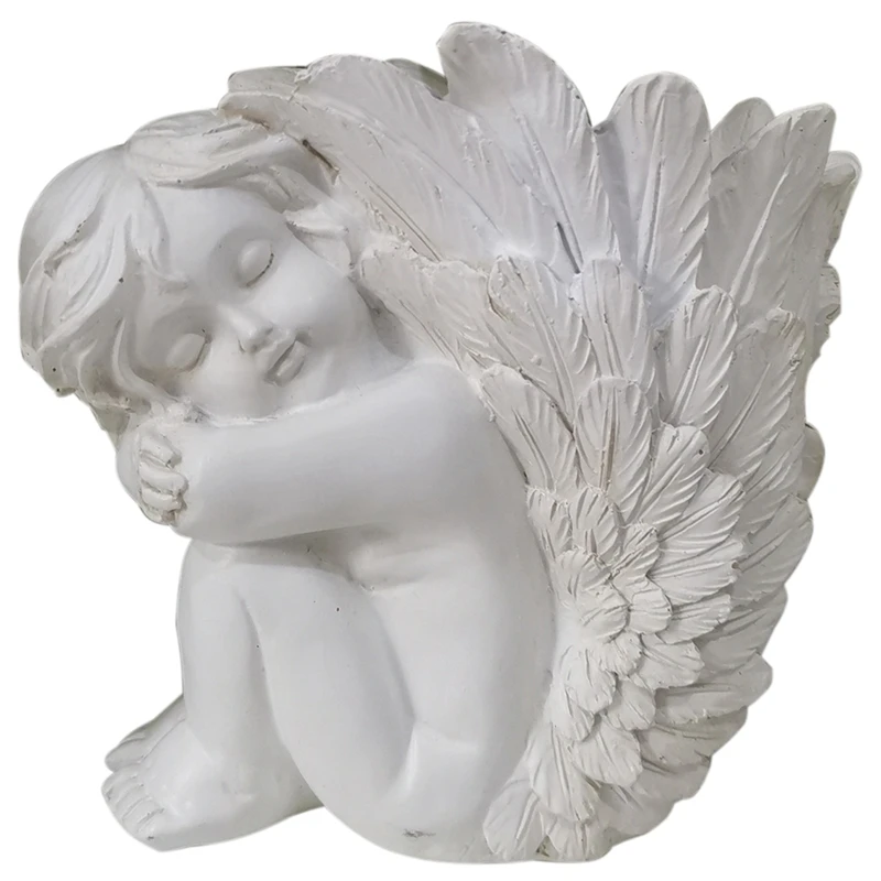 

Плантатор с ангелом для сада, уличный цветок с ангелом, плантатор с искусственными растениями Полимерный горшок с ангелом, Европейский ретр...