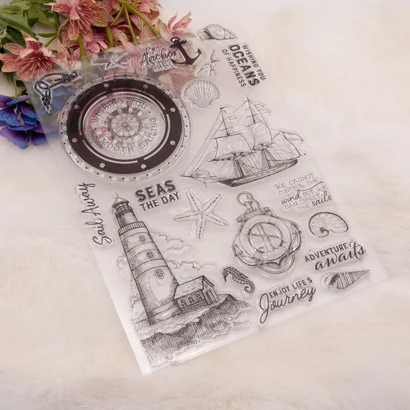 Прозрачные наклейки Words Transparent Clear Stamps для творчества в скрапбукинге/изготовления открыток, украшений, алфавит/Чайка.