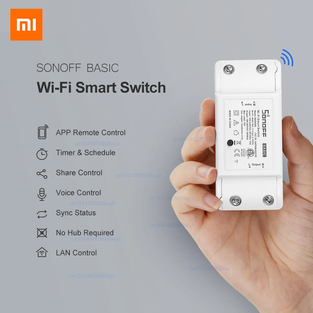 

Xiaomi Basic R2 Mini DIY Module Wifi Light Switch Wireless APP Remote Control Switch 220V Smart Home Electrical Switches