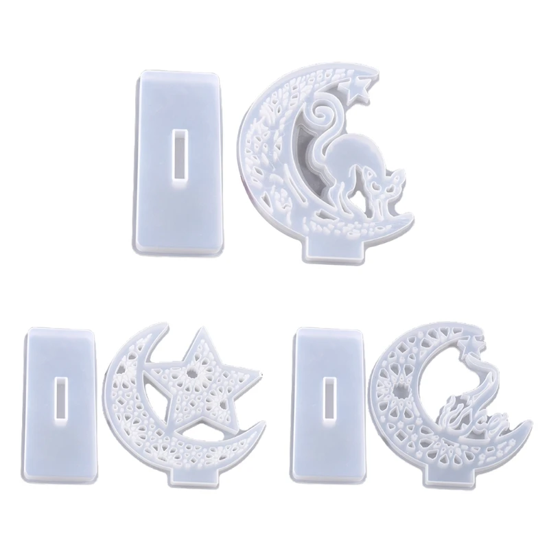 

DIY Crystal Epoxy Resin Mold Display Board Base Table Ornaments Silicone Mould X6HE