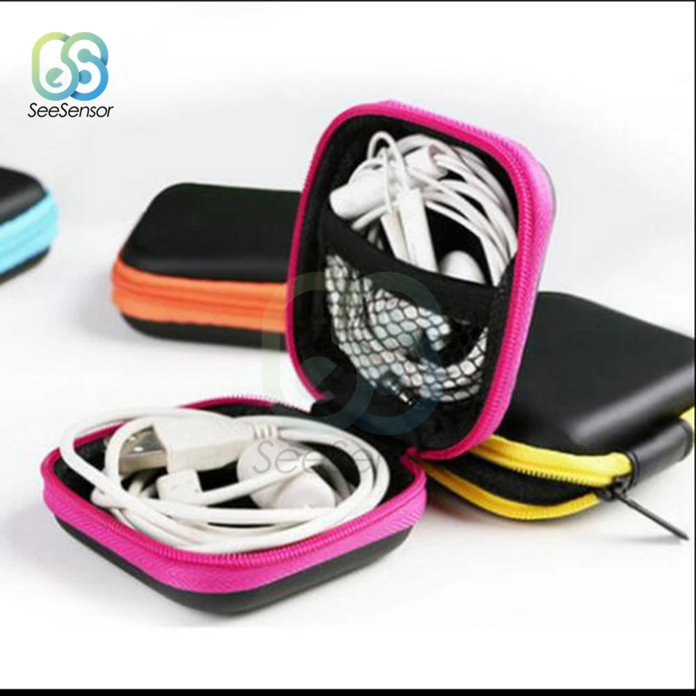 Жёсткий чехол для наушников на молнии случайный цвет | Дом и сад