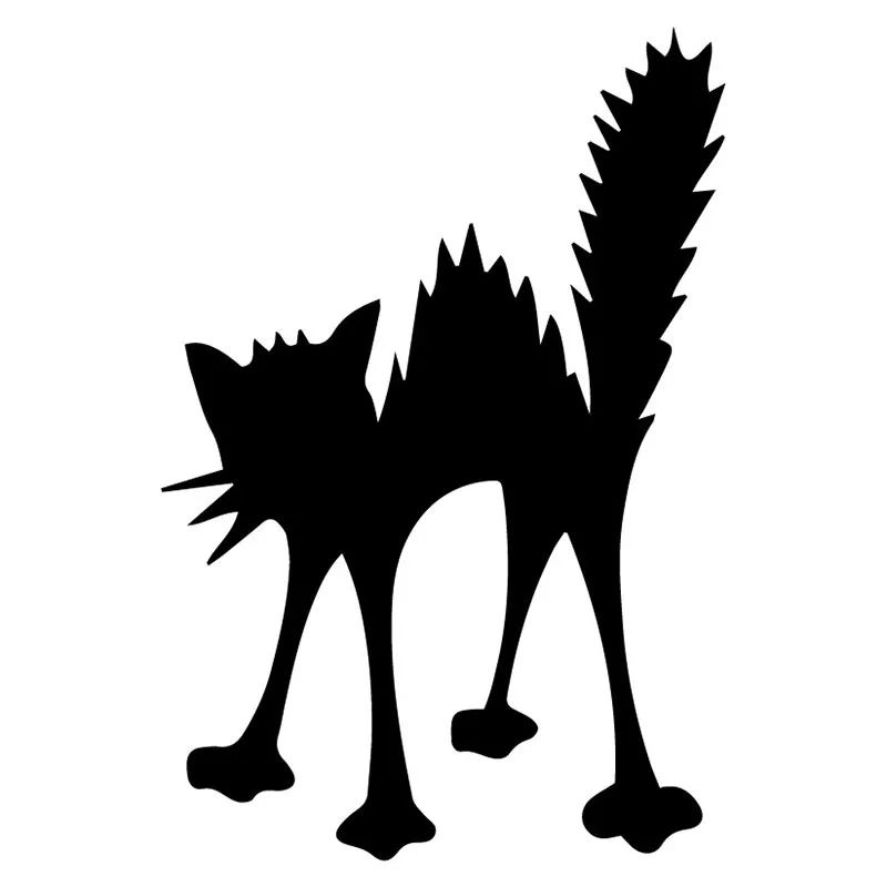Angry Cat силуэт виниловая наклейка на стену личность Забавный мультяшный переключатель наклейки 2SS0461