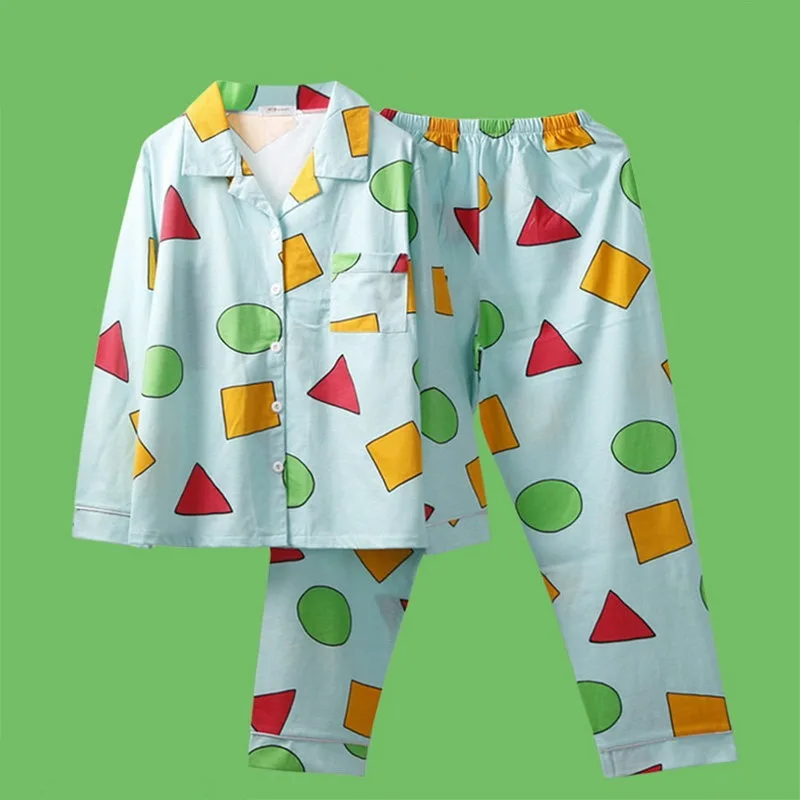 Пижамный комплект для девочек Sinchan хлопковые летние короткие комплекты с принтом