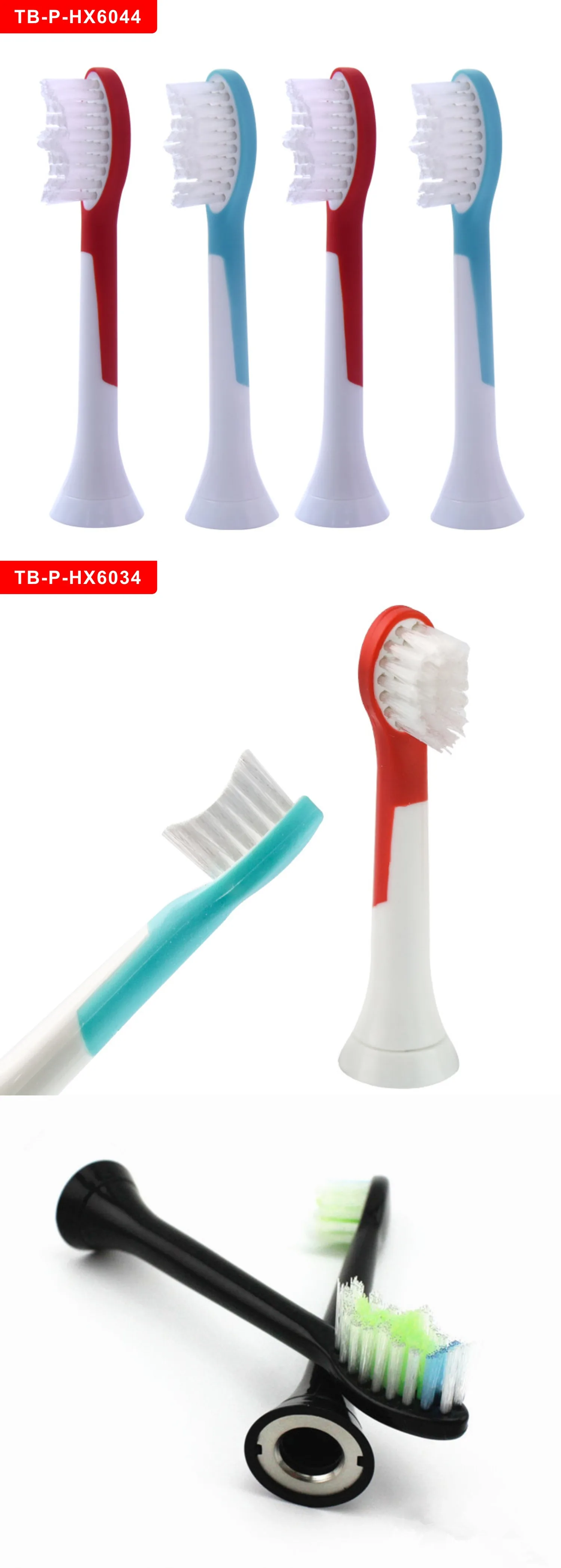 4 шт./лот вибрационные сменные насадки для зубной щетки для Philips Sonicare proresyota HX6014/HX6024/HX6034/HX6064