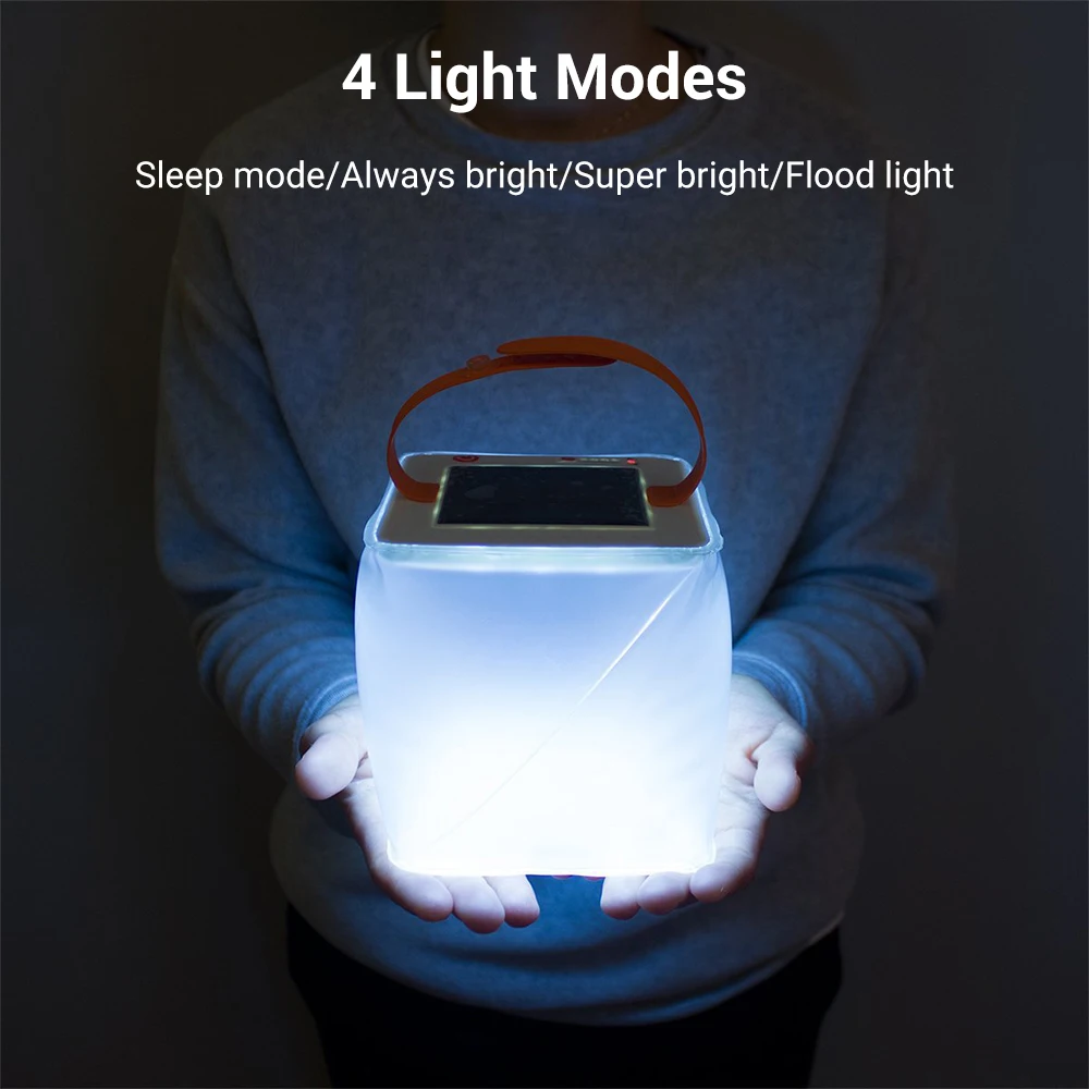 

BORUiT Inflatable Foldable Airbag Solar Lamp Waterproof IP65 USB Rechargeable Portable Camping Travel Lights