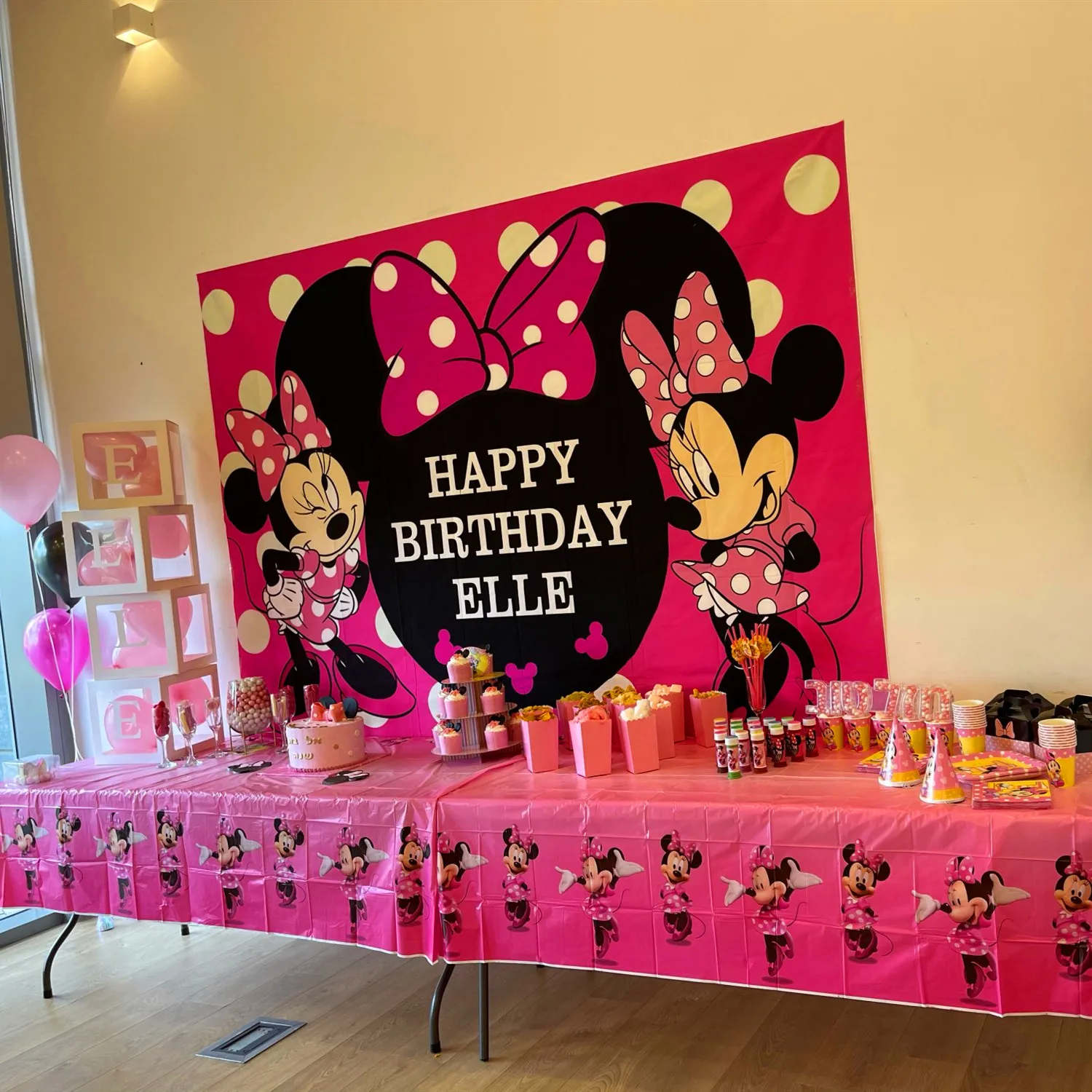 Fondo de Minnie Mouse Personalizable para Fotograf&iacute;a de Ni&ntilde;o y Beb&eacute;, Tel&oacute;n de Vinilo para Sesi&oacute;n de Fotos, Tela para Fiesta de Cumplea&ntilde;os, Estudio Fotogr&aacute;fico-4