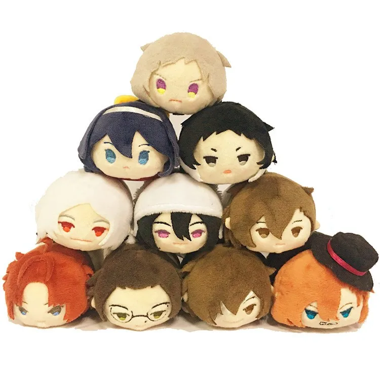 Anime Bungou Stray Dogs Dead Apple Stuffed Mochi Mascot Doll 8.5cm Nakajima Atsushi Kunikida Doppo Dazai Plush Pendant Gift Toys | Игрушки и