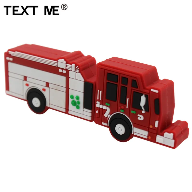 TEXT ME мультяшная модель пожарного грузовика usb2.0 4 ГБ 8 16 Флешка USB флешка креативный