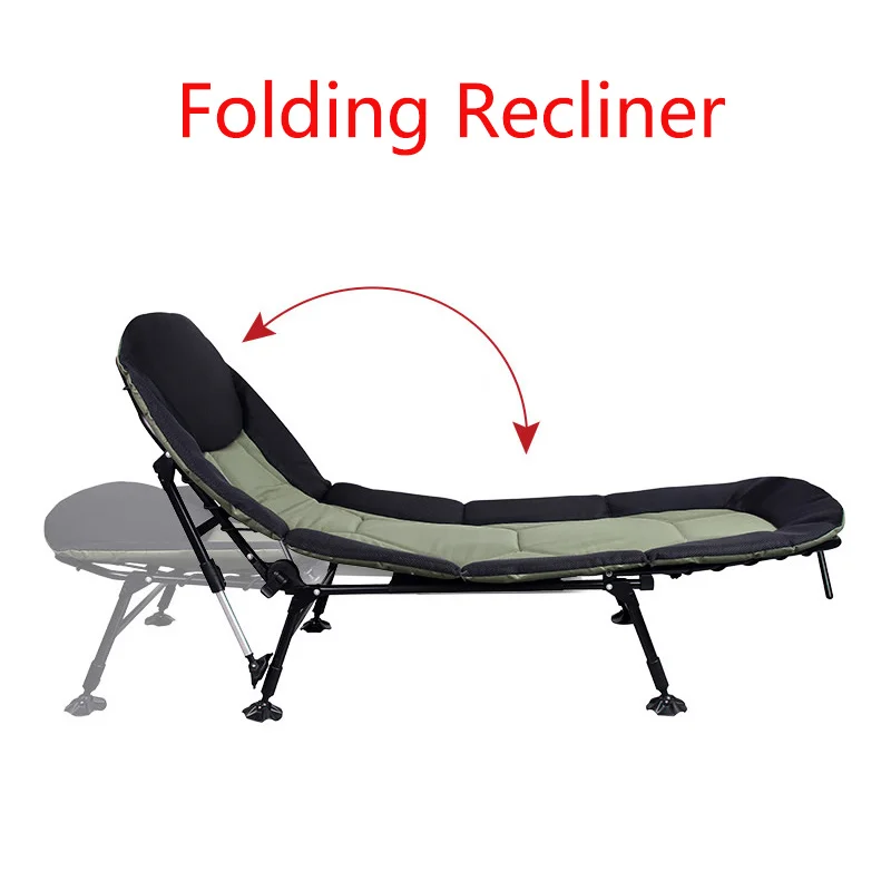 

New Foldable Outdoor Camping Lunch Break Bed Adult Folding Bed Office Rest Siesta Reinforced Recliner