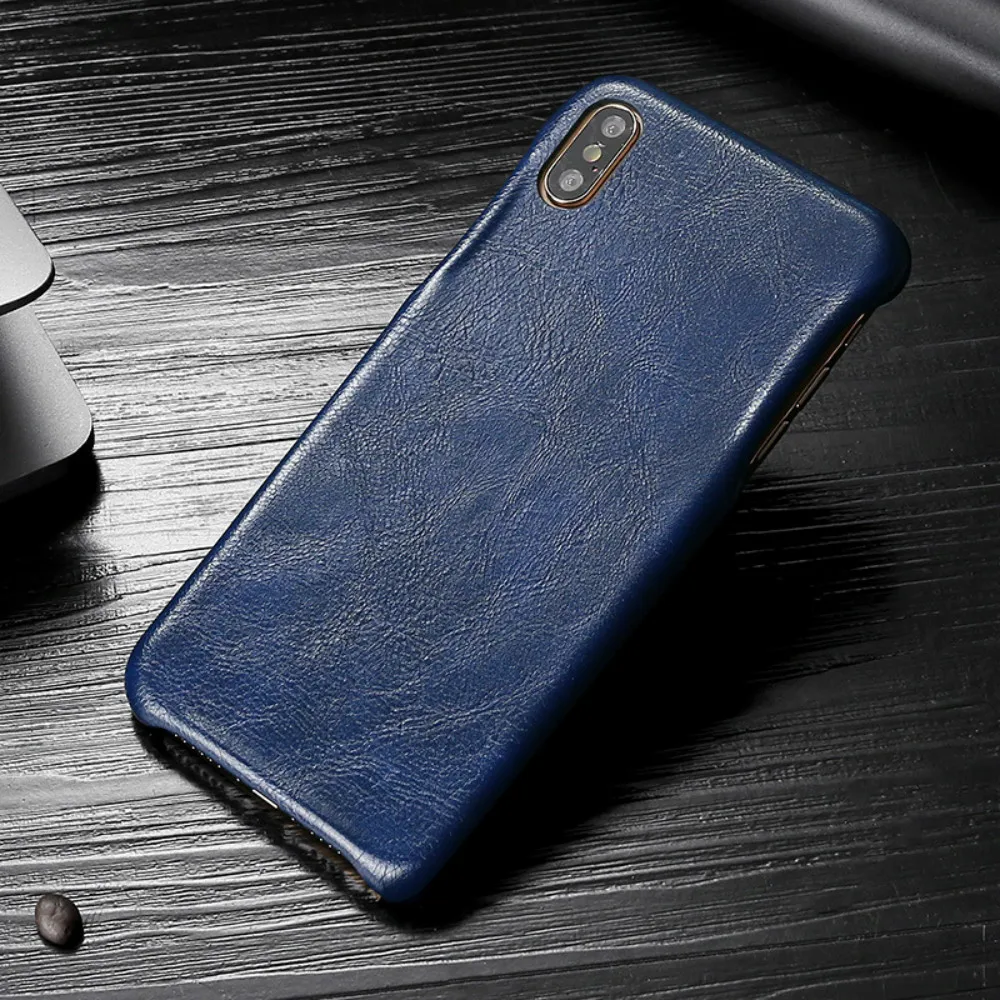 

For Huawei P30 Oil Wax Cow Pattern Drop-resistant Luxury Leather Shell For Huawei Mate 20 Phone Shell Business Phone Cover