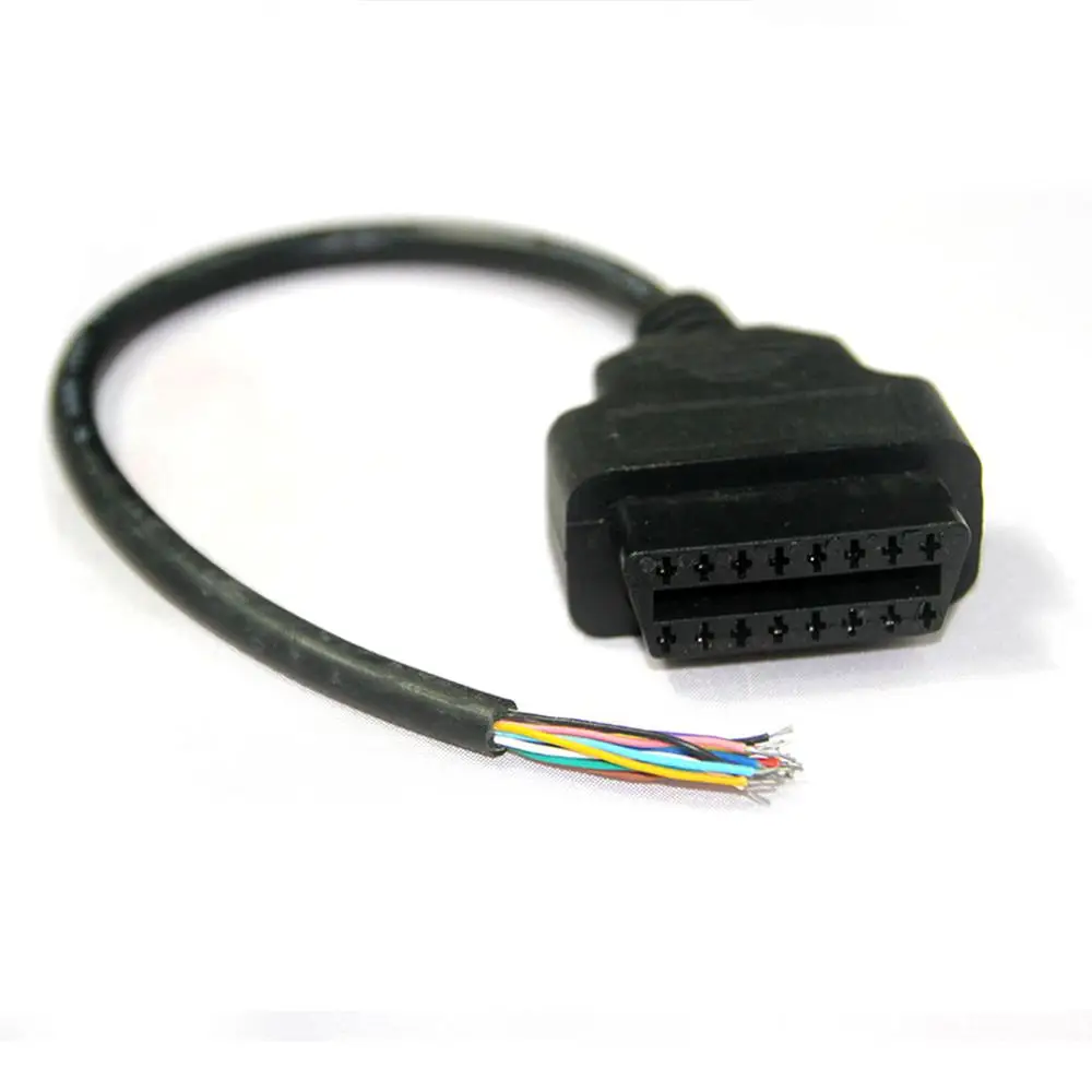 

16 Pin OBD2 Male To Opening Female Cables OBD Diagnostic Tools Automobile ELM327 Connectors