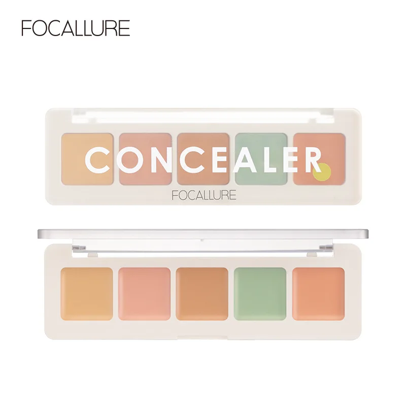 

FOCALLURE Concealer High Coverage Waterproof Longstay Lightweight 5 Colors Plate Makeup concealer