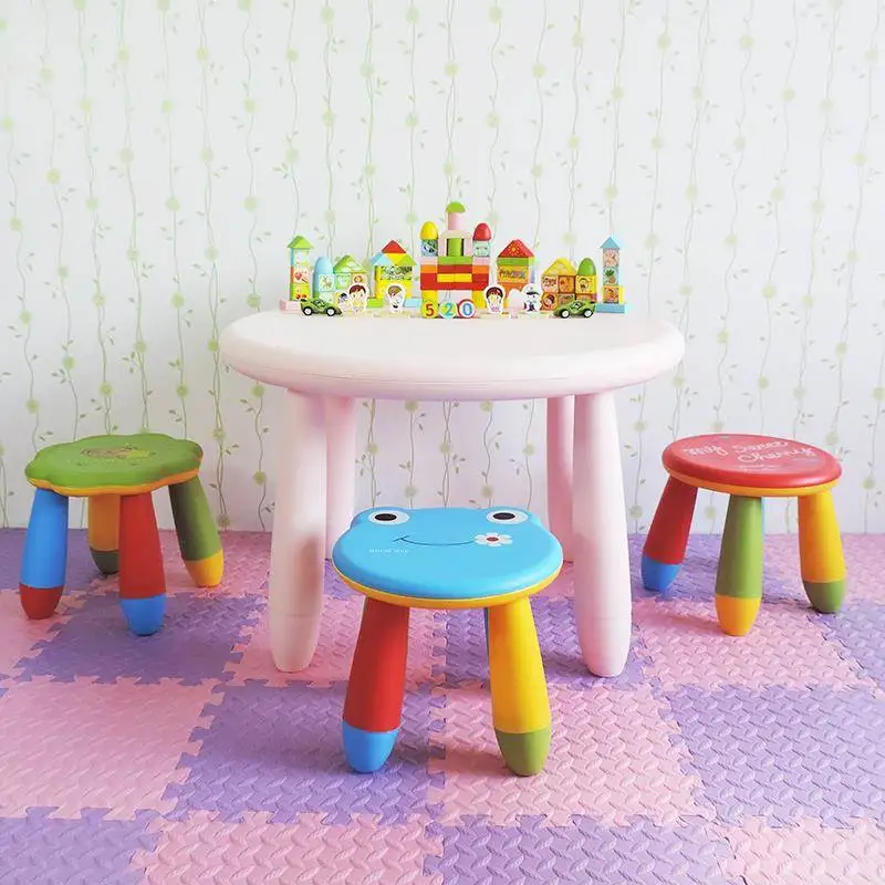 Двухэтажный утепленный детский стол и стул для детского сада круглый стол| |